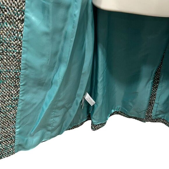 Ann Taylor Loft Womens Size 8 Tweed Coat With Faux Fur Collar Button Closure - Picture 8 of 10